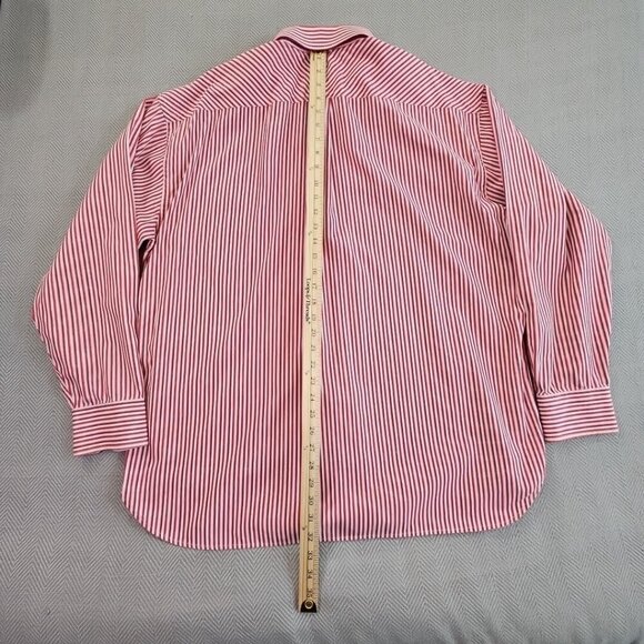 Tommy Hilfiger Shirt Men's XXL Red White Stripe LS Button-Down Vintage EUC LN - Picture 14 of 16